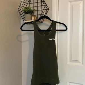 Flag Nor Fail army green racerback tank top